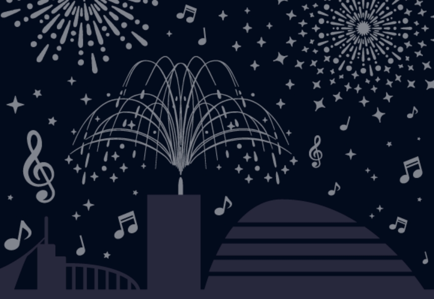 ミュージック花火のイラスト